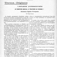 2009 - Page 2002 - Partie professionnelle, Hygiène, Assistance, Mutualité, Intérêts corporatifs, Variétés. Travaux Originaux. L’actualité professionnelle. Le service social à travers le monde. Assistance Hygiène Prévoyance, Dr René Sand [G. Duchesne]