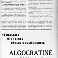 2046 - Page VII-2039 - Dernières nouvelles. Académie de médecine / Quatrième centenaire du Collège de France / Hôpital Foch / Assurances sociales / Syndicat des médecins de la Seine