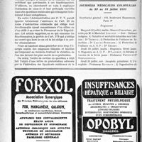 2103 - Page 2096-LX - A travers l’officiel. Secret professionnel et congés de maladie dans les P.T.T / Journées médicales coloniales, du 22 au 31 juillet 1931
