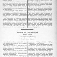 2134 - Page 2125 - Partie scientifique. Travaux Originaux. Les morts inattendues « par le coeur » au voisinage de la cinquantaine, Jacques Sédillot / Clinique des voies urinaires, Hôpital Necker. Les étapes du colibacille, M. le Professeur Legueu
