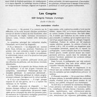 2150 - Page 2141 - Partie scientifique. L'Actualité Scientifique. Les Sociétés Savantes. Toulouse. Société de médecine, chirurgie et pharmacie. Phlébite de l'humérale et de l’axillaire, premier signe d’un cancer de l’estomac / Les Congrès. XXXe Congrès français d'urologie, (Suite et fin). Les contusions rénales