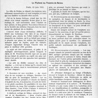 2176 - Page 2167 - Partie professionnelle, Hygiène, Assistance, Mutualité, Intérêts corporatifs, Variétés. Travaux Originaux. La page sans médecine. Douze années de direction technique thermale, par le Docteur Molinéry / Beaux-arts. Le Plafond du Théâtre de Reims [Dr G. Polème]