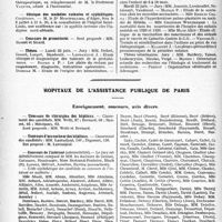 2177 - Page 2168 - Partie professionnelle, Hygiène, Assistance, Mutualité, Intérêts corporatifs, Variétés. Faculté de médecine de Paris. Enseignement et actes de la Faculté / Hôpitaux de l’assistance publique de Paris. Enseignement, concours, avis divers