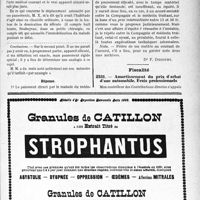 2188 - Page LXXI-2179 - Correspondance. Application du Tarif Fallières. Pansements silicates pour ulcère variqueux / Fiscalité. Amortissement du prix d’achat d’une automobile. Frais professionnels