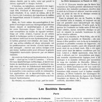 2217 - Page 2208 - Partie scientifique. L’Actualité Scientifique. La Presse. Considérations générales sur le traitement du syndrome parkinsonien [(La Presse thermale et climatique, 1er février 1931)] / La fièvre boutonneuse en Tunisie en 1930 [(La Tunisie médicale, décembre 1930.)] / Les Sociétés Savantes. Paris. Sur le vaccin antituberculeux de Friedmann, (Académie de médecine ; 26-5-1931.)