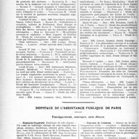 2245 - Page 2236 - Partie professionnelle, Hygiène, Assistance, Mutualité, Intérêts corporatifs, Variétés. Faculté de médecine de Paris. Enseignement et actes de la Faculté / Hôpitaux de l’assistance publique de Paris. Enseignement, concours, avis divers