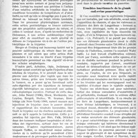 2275 - Page 2266 - Partie scientifique. Travaux Originaux. Le pancréas dans la syphilis acquise et les cancers, par Joseph Leriche. Troubles fonctionnels de la glande exocrine pancréatique / Troubles fonctionnels de la glande endocrine pancréatique