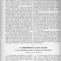 2283 - Page 2274 - Partie scientifique. Travaux Originaux. La clinique ophtalmologique au goût du jour. Un moyen de guérir le décollement rétinien, d’après les travaux du Professeur Gonin, et ceux du Professeur Sourdille / La crénothérapie au goût du jour. Le bain carbo-gazeux dans le traitement des hypertendus, d’après le Dr V. Aubertot