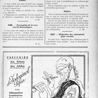 2320 - Page LIX-2311 - Correspondance. Fiscalité. Justifications à produire / Exemption de la taxe sur les domestiques / Décharge de la patente à défaut d’exercice de la médecine / Déduction des cotisations pour retraite