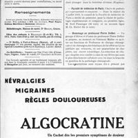 2332 - Page VII-2323 - Demandes et offres / Renseignements / Dernières nouvelles. Académie de médecine / Faculté de médecine de Paris / Hommage au professeur Pierre Delbet
