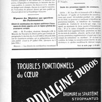 2339 - Page 2330-XIV - A travers l’officiel. Décret du 6 juillet 1931 fixant le régime d’assurances du personnel ouvrier des établissements industriels de l’Etat / Réponses des Ministres aux questions des Parlementaires. Décret de coordination des régimes antérieurs d’assurances de divers salariés avec le régime général des assurances sociales / Durée des prestations-maladie des assurances sociales