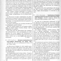 2361 - Page 2352 - Partie scientifique. L’Actualité Scientifique. Les Thèses. Signes radiologiques pulmonaires dans l’érythème noueux de l’enfant, Robert Grégoire (1931) / Quelques complications de la vulvo-vaginite gonococcique des petites filles, Dr J. Le Guay. (Librairie M. Lac, Paris, 1930.) / Contribution à l’étude des protéines du sérum au cours de la tuberculose pulmonaire chronique, Dr A. Sliosberg. (Amédée Legrand, éditeur, Paris, 1930.)