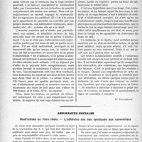 2437 - Page 2428 - Partie professionnelle, Hygiène, Assistance, Mutualité, Intérêts corporatifs, Variétés. Travaux Originaux. L’Actualité Professionnelle. Les attestations et certificats dans les assurances sociales. — Leur rémunération. — Les certificats et attestations dans l’assurance-maternité [G. Duchesne] / Assurances sociales. Restrictions au libre choix. — L’adhésion des non syndiqués aux conventions