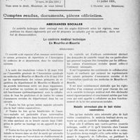 2448 - Page 2439 - Partie professionnelle, Hygiène, Assistance, Mutualité, Intérêts corporatifs, Variétés. Travaux Originaux. La page sans médecine. Les médecins poètes. — Le violon d’Ingres du Dr Maurice Picot [J. Noir] / Comptes rendus, documents, pièces officielles. Assurances sociales. Le contrôle médical technique en Meurthe-et-Moselle. Règlement. Maladie nécessitant plus de huit visites consécutives