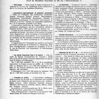 2455 - Page 2446 - Partie professionnelle, Hygiène, Assistance, Mutualité, Intérêts corporatifs, Variétés. Reportage professionnel. Nouvelles et Informations, (Voir les Dernières Nouvelles en tête des « Demi-Colonnes »). Nécrologie [Drs Cassan, Le Guiner] / Association internationale de pédiatrie préventive / Les pertes humaines dues à la guerre / Croisière en Grèce / La Caravane / Suicide chirurgical / Chemins de fer P.-L.-M