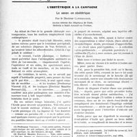 2483 - Page 2474 - Partie scientifique. Travaux Originaux. L'obstétrique à la campagne. Le savon en obstétrique, par le Docteur Camescasse