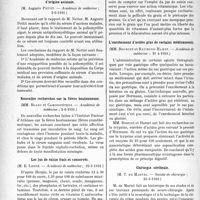 2499 - Page 2490 - L’Actualité Scientifique. La Presse. Les Sociétés Savantes. Paris. Sérums anti poliomyélitiques d’anciens malades et d’origine animale, Académie de médecine ; 2-6-1931.) / Nouvelles recherches sur la fièvre boutonneuse, (Académie de médecine ; 2-6-1931.) / Les jus de raisin frais et conservés, (Académie de médecine ; 26-5-1931.) / L’enrobement d’acides gras de certains médicaments, (Académie de médecine ; 21 4-1931.) / Chirurgie cérébrale, (Société de chirurgie ; 25-3-1931.)