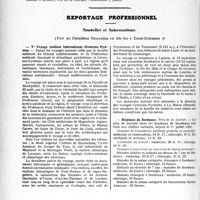 2523 - Page 2514 - Partie professionnelle, Hygiène, Assistance, Mutualité, Intérêts corporatifs, Variétés. Hôpitaux de l’assistance publique de Paris. Enseignement, concours, avis divers / Reportage professionnel. Nouvelles et Informations. Ve Voyage médical international Cévennes-Pyrénées / Hôpitaux de Bordeaux