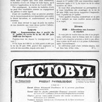 2533 - Page 2524-LXIV - Correspondance. Questions diverses. Accident au cours du trajet du domicile au lieu du travail / Loyers. Augmentation due à partir du 1er juillet en vertu de la loi du 29 juin 1929 sur les loyers / Divers. Allocations aux femmes en couches