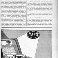 2540 - Page VII-2531 - Dernières nouvelles. Union internationale contre la tuberculose / Union internationale contre le péril vénérien / Bordeaux / La caravane universitaire