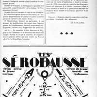 2546 - Page XIII-2537 - A travers l’officiel. Arrêté du ministre de la Santé publique du 3 août 1931 sur la surveillance des sources et des établissements d’eau minérales / Réponse d’un Ministre à la question d’un Parlementaire. Le recensement de 1931 et sa répercussion sur la législation spéciale des loyers