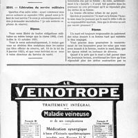 2594 - Page LVII-2585 - Correspondance. Questions médico-militaires. Les médecins ayant servi dans les ambulances divisionnaires ont droit à la carte de combattant / Libération du service militaire / Questions diverses. Un mari est toujours responsable du paiement des honoraires pour soins donnés à sa femme