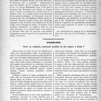2631 - Page 2622 - Partie professionnelle, Hygiène, Assistance, Mutualité, Intérêts corporatifs, Variétés. Travaux Originaux. L’actualité professionnelle. Rapport sur la question de la pléthore médicale / Hydrologie. Pour un médecin, comment profiter de son séjour à Vichy ? [Dr Paul Boudin]