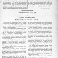 2634 - Page 2625 - Partie professionnelle, Hygiène, Assistance, Mutualité, Intérêts corporatifs, Variétés. Travaux Originaux. Hydrologie. Pour un médecin, comment profiter de son séjour à Vichy ? [Dr Paul Boudin] / Les assurances sociales. L’assurance-maternité. Contre l’allaitement maternel « exclusif »