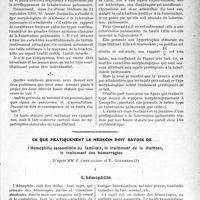 2678 - Page 2669 - Partie scientifique. Travaux Originaux. Clinique médicale des enfants, (Hôpital des Enfants-Malades). Hautes statures et tuberculose pulmonaire dans l'enfance, par le Professeur P. Nobécourt / Ce que pratiquement le médecin doit savoir de... l’Hémophilie essentielle ou familiale, le traitement de la diathèse, le traitement des hémorragies, d’après Mm P. Chevallier et R. Goldberg. L’hémophilie