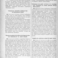2687 - Page 2678 - Partie scientifique. L'Actualité Scientifique. Les Sociétés Savantes. Lyon. Société Nationale de médecine et des Sciences médicales. Deux cas de pachyméningite hémorragique / Volumineuse thrombose cardiaque dans un rétrécissement mitral / Fracture circulaire de la voûte et de la base du crâne avec disjonction de la suture coronale / Fibrome de l’ovaire / Perforation de la partie inférieure de l'oesophage avec évacuation du contenu gastrique dans la plèvre gauche / Tentative de suicide par courant de haute tension