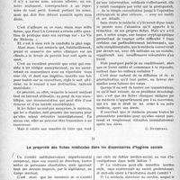 2695 - Page 2686 - Partie professionnelle, Hygiène, Assistance, Mutualité, Intérêts corporatifs, Variétés. Travaux Originaux. L’Actualité Professionnelle. Déontologie. Du sort des fiches cliniques après la mort du médecin qui les a rédigées [G. Duchesne] / La propriété des fiches médicales dans les dispensaires d’hygiène sociale [Dr Paul Boudin]
