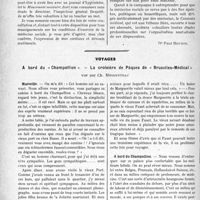2699 - Page 2690 - Partie professionnelle, Hygiène, Assistance, Mutualité, Intérêts corporatifs, Variétés. Travaux Originaux. L’Actualité Professionnelle. Déontologie. La propriété des fiches médicales dans les dispensaires d’hygiène sociale [Dr Paul Boudin] / Voyages. A bord du « Champollion ». - La croisière de Pâques de « Bruxelles-Médical », vue par Ch. Moigneteau
