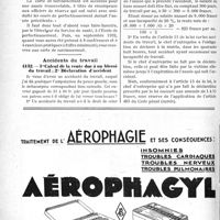 2715 - Page 2706-LVIII - Correspondance. Questions médico-militaires. Conditions à remplir pour obtenir la carte de surclassement / Accidents du travail. Calcul de la rente duc à un blessé du travail ; Déclaration d’accident