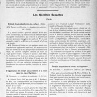 2748 - Page 2739 - Partie scientifique. L'Actualité Scientifique. La Presse. Deux cas de désinsertion du tendon distal du biceps [(Revue médicale de l’Est, 15 décembre 1930.)] / Les Sociétés Savantes. Paris. Méthode d’auto-désinfection des surfaces solides, (Académie de médecine ; 21-7-1931) / L’organisation des secours aux accidentés de la route dans les Alpes-Maritimes, (Académie de médecine ; 21-7-1931.) / Terrains magnésiens et cancer, en Angleterre, (Académie de médecine ; 21-7-1931.) / Le B. C. G, (Académie de médecine ; 21-7-1931.)