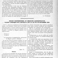 2756 - Page 2747 - Partie professionnelle, Hygiène, Assistance, Mutualité, Intérêts corporatifs, Variétés. Travaux Originaux. L’Actualité Professionnelle. Les conflits dans les assurances sociales. Le conflit entre la loi de 1851 et la loi de 1930 dans le fonctionnement des hôpitaux, devenus maisons de santé payantes [G. Duchesne] / Secret professionnel et médecine administrative valeur juridique de l’article 13 de la loi du 30 novembre 1892 [Dr Paul Boudin]