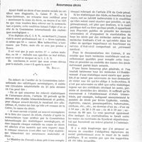 2758 - Page 2749 - Partie professionnelle, Hygiène, Assistance, Mutualité, Intérêts corporatifs, Variétés. Travaux Originaux. L’Actualité Professionnelle. Secret professionnel et médecine administrative valeur juridique de l’article 13 de la loi du 30 novembre 1892 [Dr Paul Boudin] / Assurances sociales. Assurances décès