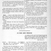 2766 - Page 2757 - Partie professionnelle, Hygiène, Assistance, Mutualité, Intérêts corporatifs, Variétés. Travaux Originaux. Voyages. A bord du « Champolllon ». — La croisière de Pâques de « Bruxelles-Médica! », Vue par Ch. Moigneteau, (suite et fin) / La page sans médecine