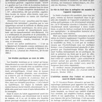 2816 - Page 2807 - Partie scientifique. L’actualité Scientifique. La Presse. La pleuro-péricardite tuberculeuse [(Journal des Praticiens, 28 février 1931.)] / Les troubles psychiques au cours du tabès [(Gazette des hôpitaux, 7 février 1931.)] / Le rôle du froid dans la pathogénie des maladies de l’appareil respiratoire [(Le Journal médical français, février 1931.)] / L’inhibition mentale chez l’enfant est souvent la cause de retards scolaires [(La Puériculture, 25 mars 1931.)]