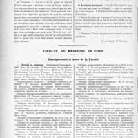 2841 - Page 2832 - Partie professionnelle, Hygiène, Assistance, Mutualité, Intérêts corporatifs, Variétés. Comptes rendus, documents, pièces officielles. Union médicale de Normandie, Compte rendu de la réunion du 3 mai 1931 / Faculté de médecine de Paris. Enseignement et actes de la Faculté