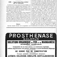 2845 - Page 2836-LVI - Correspondance. Accidents du Travail. Perte des dents, Prothèse. Incapacité permanente partielle / Aggravation d’un accident par le traitement