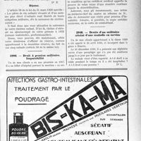 2848 - Page LIX-2839 - Correspondance. Questions médico-militaires. Père de 6 enfants. Libération du service militaire / Droit à pension militaire. Imputabilité / Droits d’un militaire atteint d’une maladie en service
