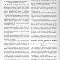 2880 - Page 2871 - Partie scientifique. L'Actualité Scientifique. Les Sociétés Savantes. Paris. Les troubles mentaux poste-opératoires, (Société de chirurgie, 20 et 27-5-1931.) / Invagination aiguë des nourrissons et lavement baryté, (Société de chirurgie ; 6-5 1931.)