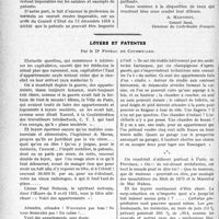 2897 - Page 2888 - Partie professionnelle, Hygiène, Assistance, Mutualité, Intérêts corporatifs, Variétés. Travaux Originaux. Chronique fiscale. Les médecins et le fisc [A. Martinot] / Loyers et patentes, par le Dr Foveau de Courmelles