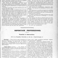 2910 - Page 2901 - Partie professionnelle, Hygiène, Assistance, Mutualité, Intérêts corporatifs, Variétés. Hôpitaux de l’assistance publique de Paris. Enseignement, concours, avis divers / Reportage professionnel. Nouvelles et Informations. Nécrologie [Docteurs Paul Sage, Poupardir, Paul Gonnet, Labbé, Professeur Ducamp] / Hôpital Bichat (Annexe) / IIe Congrès international de pathologie comparée