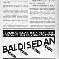2930 - Page IX-2921 - Dernières nouvelles. Congrès de chirurgie / Paris. Médecins de l’état civil / Hôpital Rothschild. Internat / Hôpitaux de Rouen. Internat / Hôpitaux de Rouen. Externat / Dispensaires antituberculeux des Landes / Dispensaires antituberculeux de l’Isère