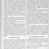 2949 - Page 2940 - Partie scientifique. L'Actualité Scientifique. La Presse. Pathogénie de la pneumonie franche [(Le Journal médical français, mars 1931.)] / La chirurgie de la douleur [(Toulouse médical, 1er mars 1931.)] / De la cholédochotomie pour lithiase [(Paris chirurgical, mai 1931.)]