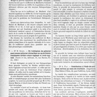 2957 - Page 2948 - Partie scientifique. L'Actualité Scientifique. Les Thèses. Le coefficient de Maillard comme élément de pronostic dans les « vomissements graves » de la gestation, par Dr J. Salucki (Imprimerie Bosc frères et Riou, Lyon, 1930) / De l’utilisation du sphincter anal comme sphincter vesical dans un cas de fistules simultanées uréthro-vésico-vaginale et recto-vaginale, par Dr H. Sorin (Jouve et Cie, éditeurs, Paris, 1930.) / Contribution à l’étude des accidents nerveux au cours des leucémies, par Dr A. Fau (Imprimerie Bosc frères et Riou, Lyon, 1930.)