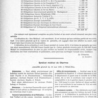 2967 - Page 2958 - Partie professionnelle, Hygiène, Assistance, Mutualité, Intérêts corporatifs, Variétés. Comptes rendus, documents, pièces officielles. Sou Médical. Rapport du Trésorier sur l'exercice 1930 / Syndicat médical de Chartres, Assemblée générale du 10 mai 1931 à l’Hôtel-Dieu