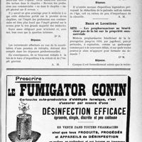 2982 - Page LVII-2973 - Correspondance. Fiscalité. Déduction des cotisations pour la constitution d’une retraite / La patente n’est pas réduite pour raison d’âge / Baux et Locations. Les propharmaciens ne bénéficient pas de la loi sur la propriété commerciale