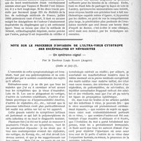 3012 - Page 3003 - Partie scientifique. Travaux Originaux. Clinique médicale des enfants, Hôpital des Enfants-Malades. Radioscopie ou radiographie dans l’examen du cœur ?, par P. Perrin / Note sur le processus d’invasion de l’ultra-virus cytotrope des encéphalites et névraxites. Un syndrome-signal, par le Docteur Louis Barot, (Suite et fin)